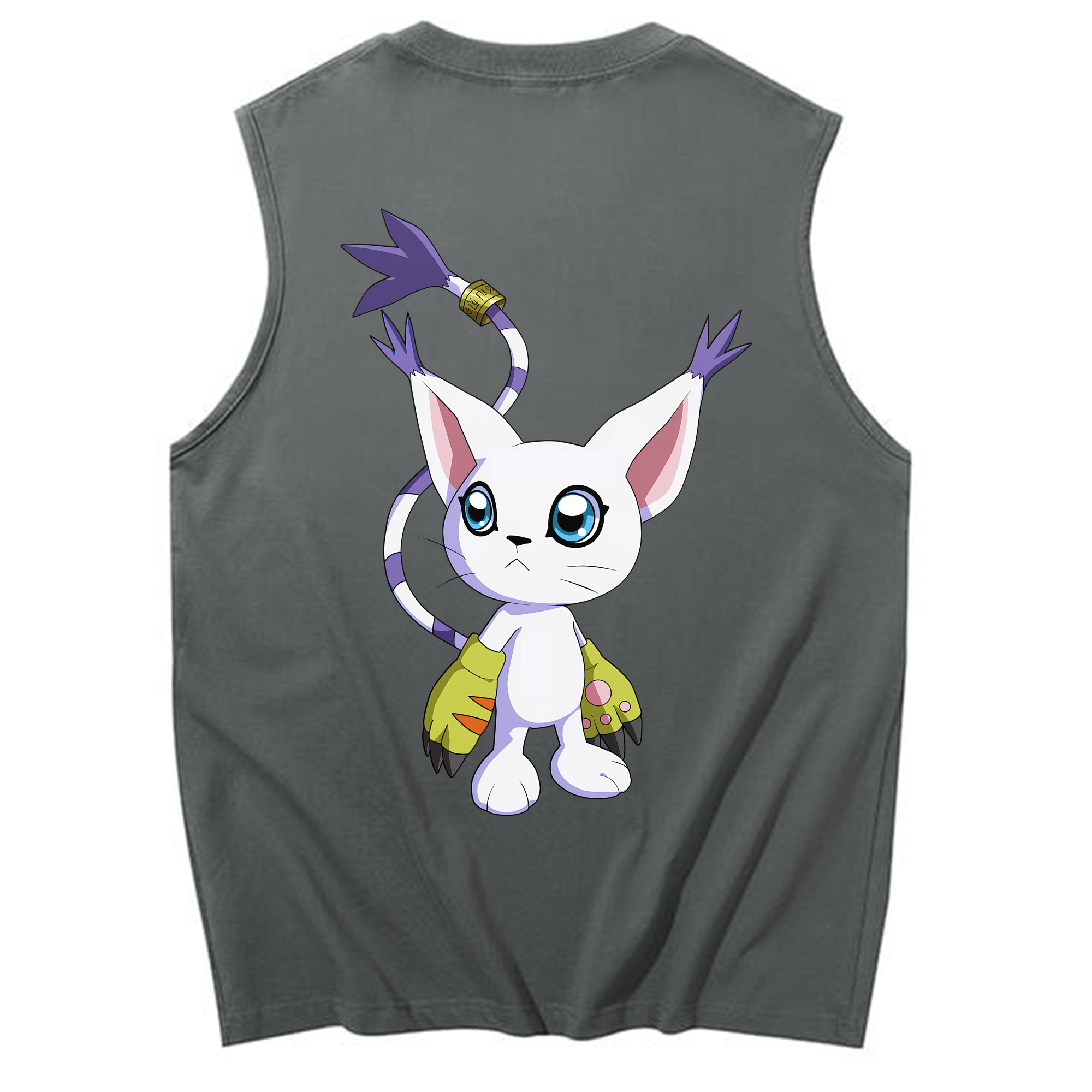（画像用） Digimon デジタルモンスター/デジモン コットン100％タンクトップ（背面プリント）